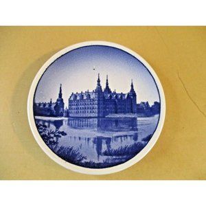 **Cottage Chic Denmark Royal Blue Decorative Mini Plates City Landmarks - 5 pcs